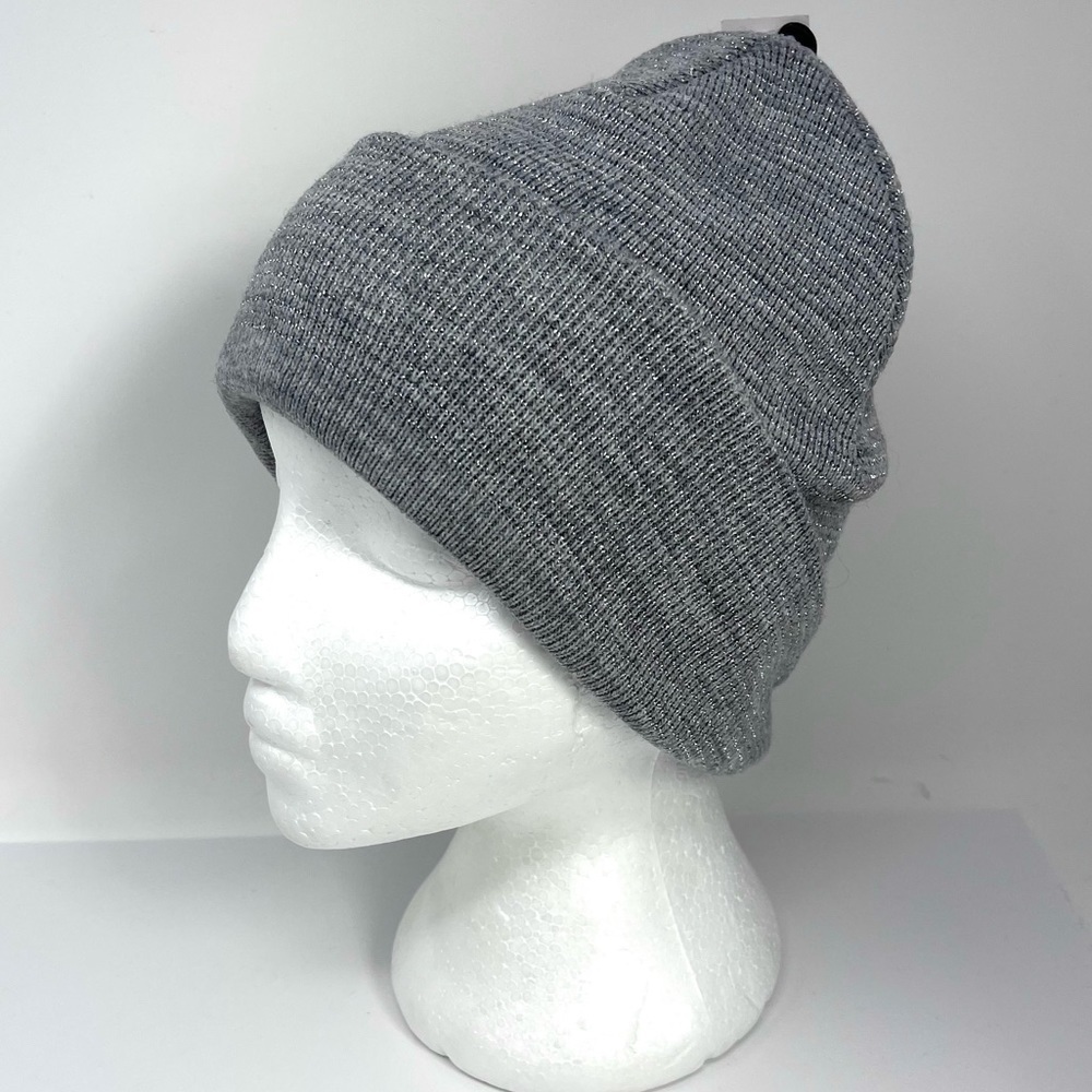 Sole Society metallic shimmer slouchy knit beanie